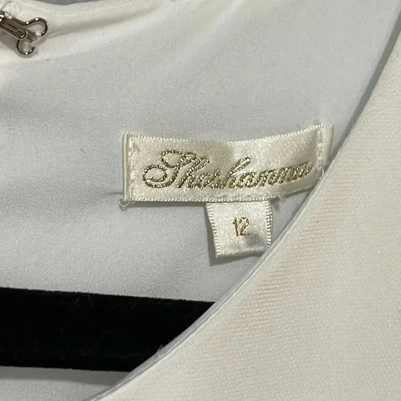 Shoshanna | NEW Popover white optic shift dress Scalloped‎ Lace women’s size 12 - Picture 6 of 11